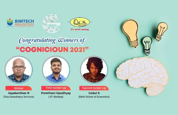 Cognicioun 2021 “The man who asks a question is a fool for a minute, the man who does not ask is a fool for life”- Confucious