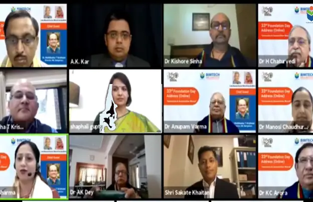 33rd Foundation Day of BIMTECH was celebrated online on 2nd October, 2020
