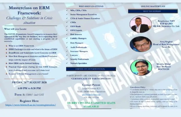 Master Class on ERM Framework